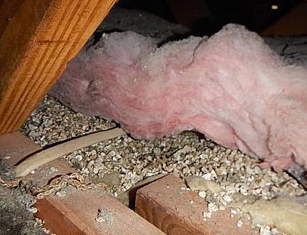 Asbestos insulation in attic